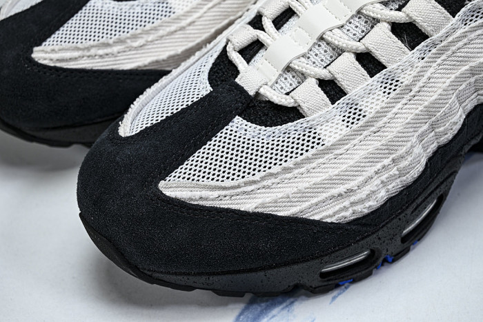 IQ0284-010 AIR MAX 95 RETRO SHOCK ABSORBING AIR CUSHIONED RUNNING SHOES LIGHT GRAY/GREY