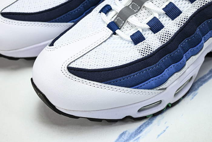 IH7855-100 AIR MAX 95 RETRO SHOCK ABSORBING AIR CUSHIONED RUNNING SHOES NAVY BLUE/WHITE