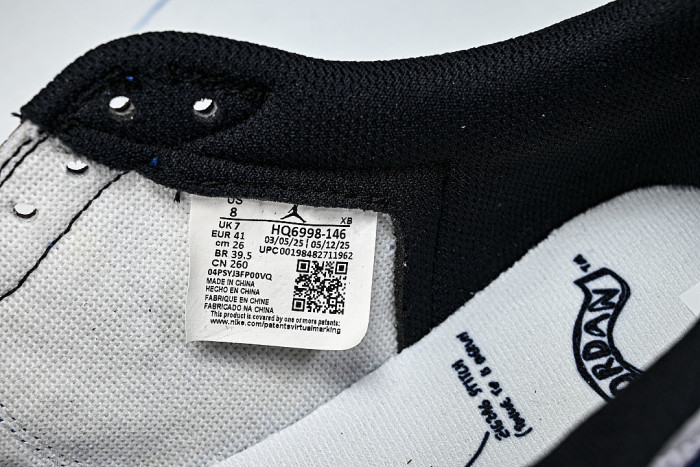 HQ6998-146 FRAGMENT DESIGN UNION AIR JORDAN 1 LOW-TOP CASUAL SNEAKERS WHITE/BLUE/BLACK/RED