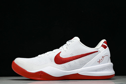 HM6469-101 KOBE 8 SYSTEM MEN'S PRACTICAL BASKETBALL SHOES WHITE/RED
