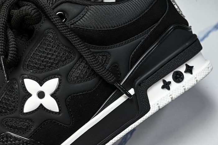 LEATHER CASUAL SPORTS SHOES BLACK/BLACK/BLACK