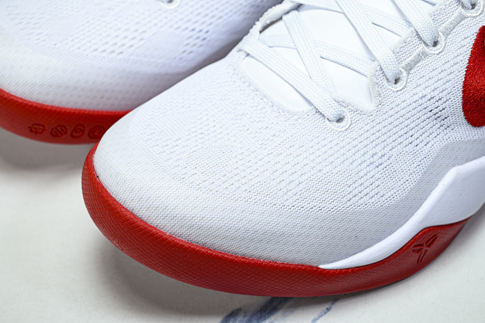 HM6469-101 KOBE 8 SYSTEM MEN'S PRACTICAL BASKETBALL SHOES WHITE/RED
