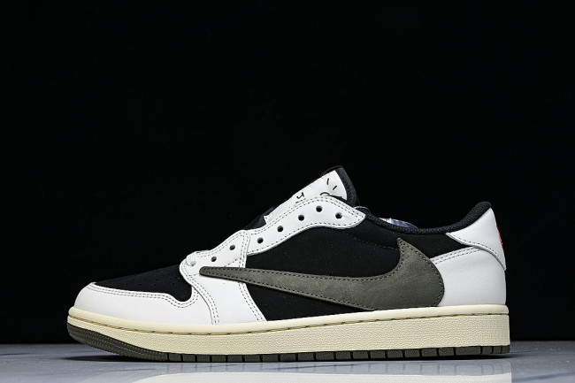 DZ4137-106 TRAVIS SCOTT X AIR JORDAN 1 LOW OG AJ1 ARMY GREEN/BLACK/WHITE