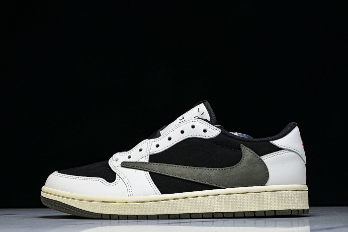 DZ4137-106 TRAVIS SCOTT X AIR JORDAN 1 LOW OG AJ1 ARMY GREEN/BLACK/WHITE