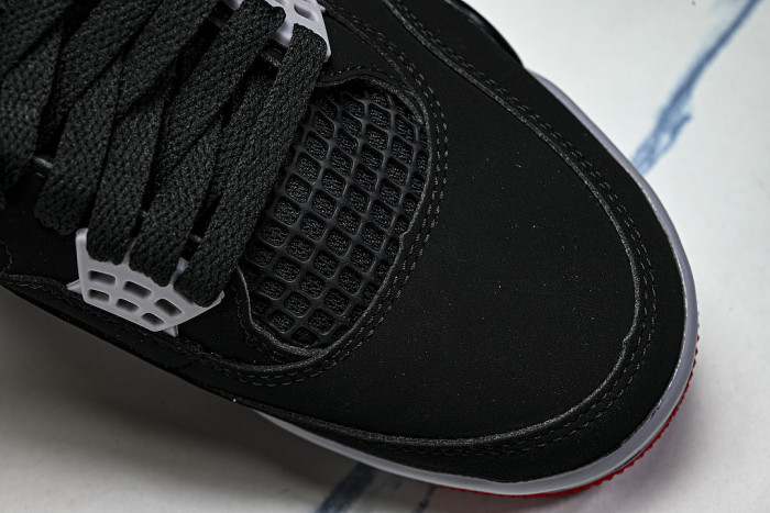 IX8180-001 JORDAN 4 RETRO OG BLACK/CEMENT GREY/SUMMIT WHITE/FIRE RED