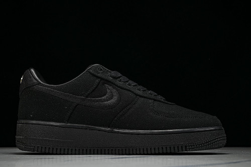 CZ9084-001 AIR FORCE 1 07 LOW CASUAL SNEAKERS BLACK/BLACK/BLACK
