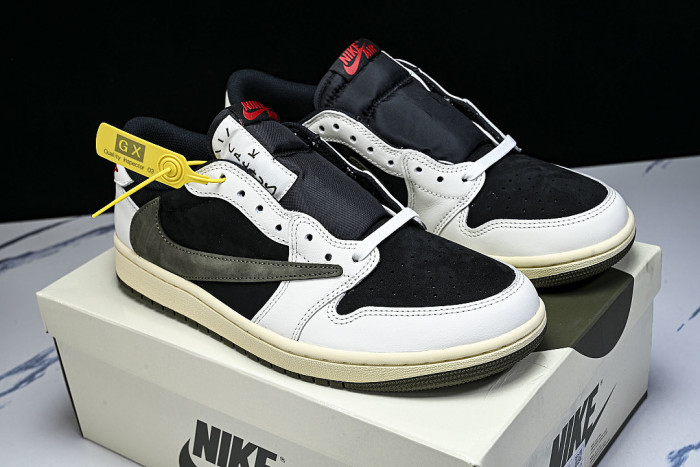DZ4137-106 TRAVIS SCOTT X AIR JORDAN 1 LOW OG AJ1 ARMY GREEN/BLACK/WHITE