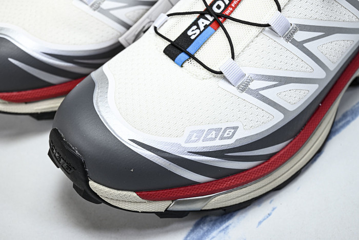 478644-28 XT-6 OUTDOOR TRAIL RUNNING SHOES WHITE/GREY/BLACK/RED