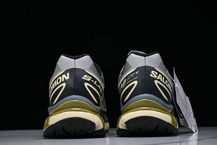 414551-28 XT-6 OUTDOOR TRAIL RUNNING SHOES BLUE/BEIGE/BLACK/GREEN