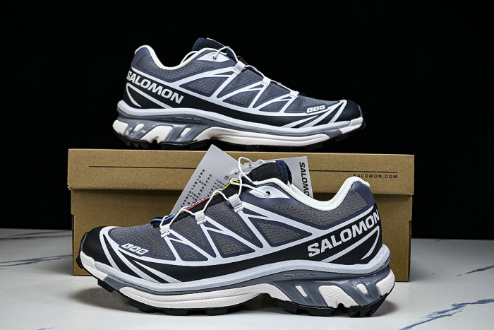 412529-28 XT-6 OUTDOOR TRAIL RUNNING SHOES GREY/WHITE/BLACK