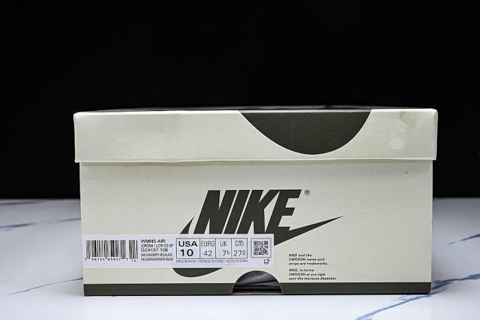 DZ4137-106 TRAVIS SCOTT X AIR JORDAN 1 LOW OG AJ1 ARMY GREEN/BLACK/WHITE