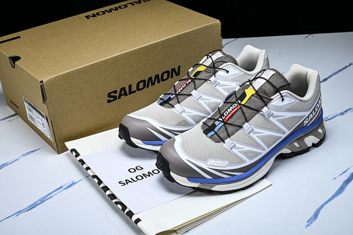 477391-28 XT-6 OUTDOOR TRAIL RUNNING SHOES BROWN/WHITE/BLUE