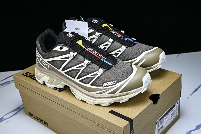473058-28 XT-6 OUTDOOR TRAIL RUNNING SHOES BROWN/BLACK/WHITE