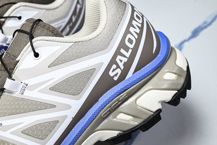 477391-28 XT-6 OUTDOOR TRAIL RUNNING SHOES BROWN/WHITE/BLUE