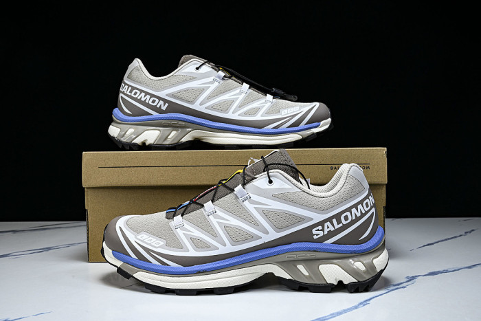 477391-28 XT-6 OUTDOOR TRAIL RUNNING SHOES BROWN/WHITE/BLUE