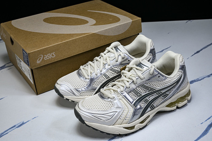 1201A019-200 GEL KAYANO 14 SPORTY AND CASUAL BREATHABLE RUNNING SHOES BIRCH/DARK PEWTER