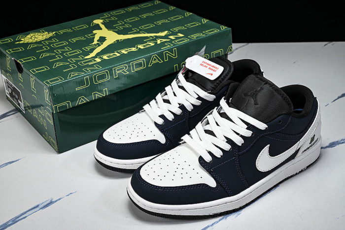 QL1988-014 AIR JORDAN 1 LOW RETRO BASKETBALL SHOES BLACK/WHITE