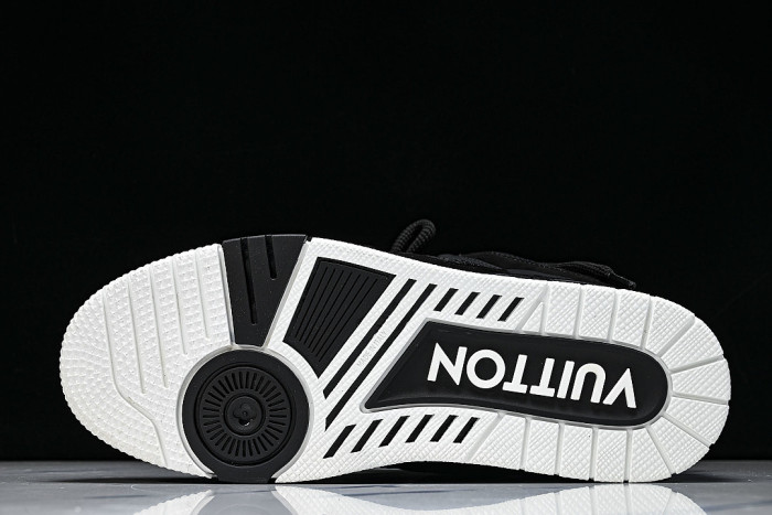 LEATHER CASUAL SPORTS SHOES BLACK/BLACK/BLACK