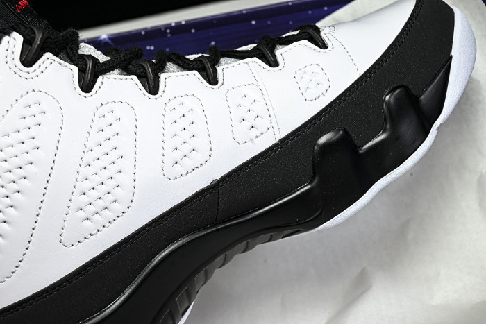 IX6179-100 JORDAN 9 RETRO WHITE/TRUE RED/BLACK