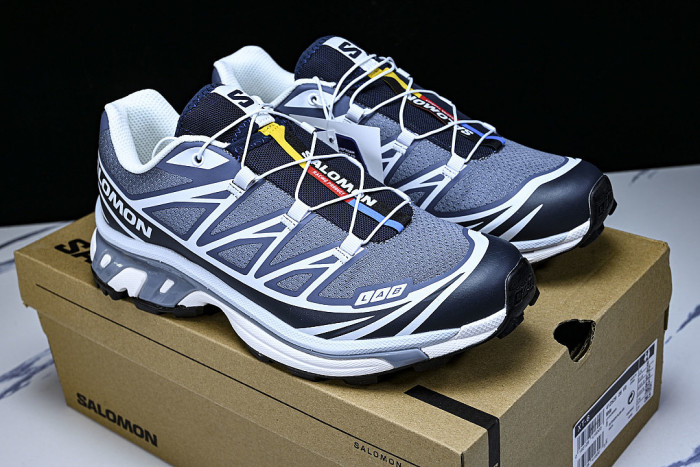 412529-28 XT-6 OUTDOOR TRAIL RUNNING SHOES GREY/WHITE/BLACK