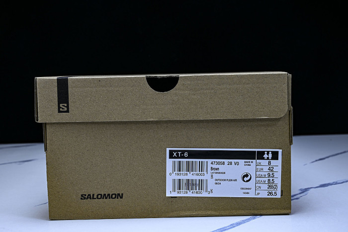 473058-28 XT-6 OUTDOOR TRAIL RUNNING SHOES BROWN/BLACK/WHITE