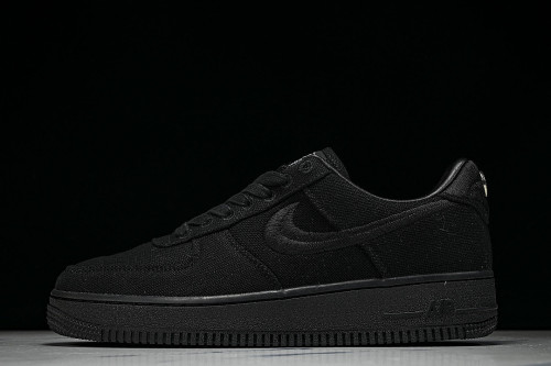 CZ9084-001 AIR FORCE 1 07 LOW CASUAL SNEAKERS BLACK/BLACK/BLACK