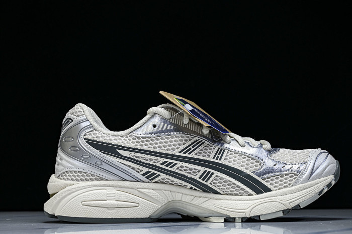 1201A019-200 GEL KAYANO 14 SPORTY AND CASUAL BREATHABLE RUNNING SHOES BIRCH/DARK PEWTER