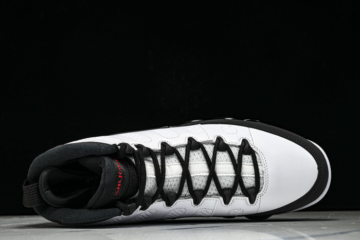 IX6179-100 JORDAN 9 RETRO WHITE/TRUE RED/BLACK
