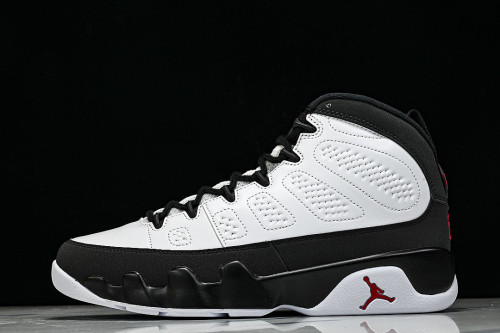 IX6179-100 JORDAN 9 RETRO WHITE/TRUE RED/BLACK