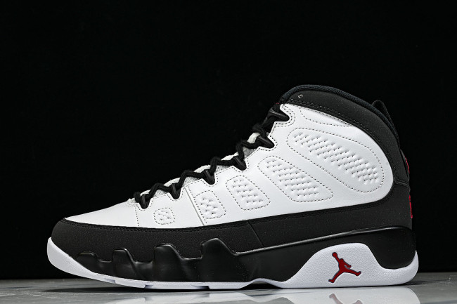 IX6179-100 JORDAN 9 RETRO WHITE/TRUE RED/BLACK