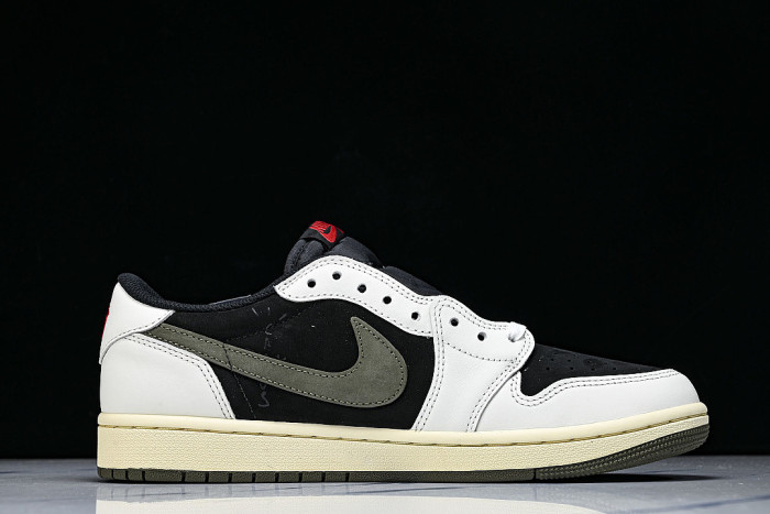 DZ4137-106 TRAVIS SCOTT X AIR JORDAN 1 LOW OG AJ1 ARMY GREEN/BLACK/WHITE