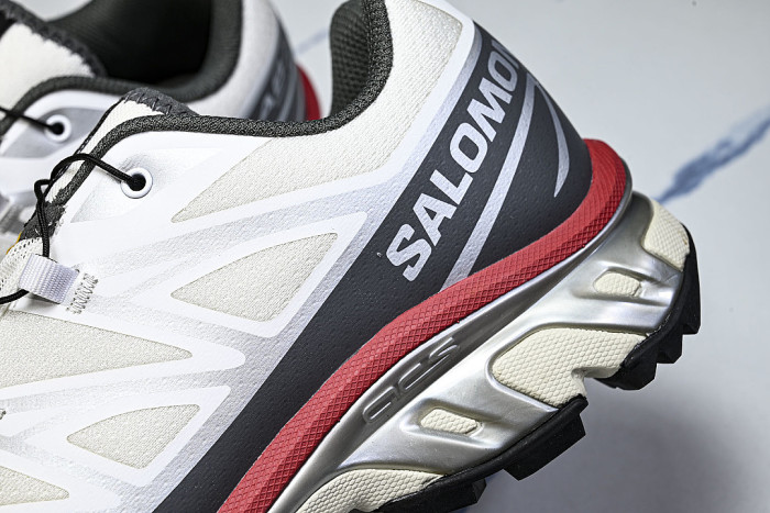 478644-28 XT-6 OUTDOOR TRAIL RUNNING SHOES WHITE/GREY/BLACK/RED