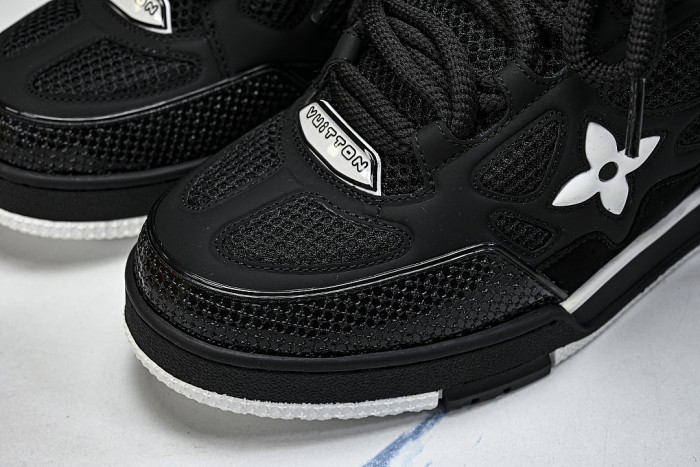 LEATHER CASUAL SPORTS SHOES BLACK/BLACK/BLACK