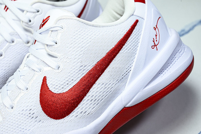 HM6469-101 KOBE 8 SYSTEM MEN'S PRACTICAL BASKETBALL SHOES WHITE/RED