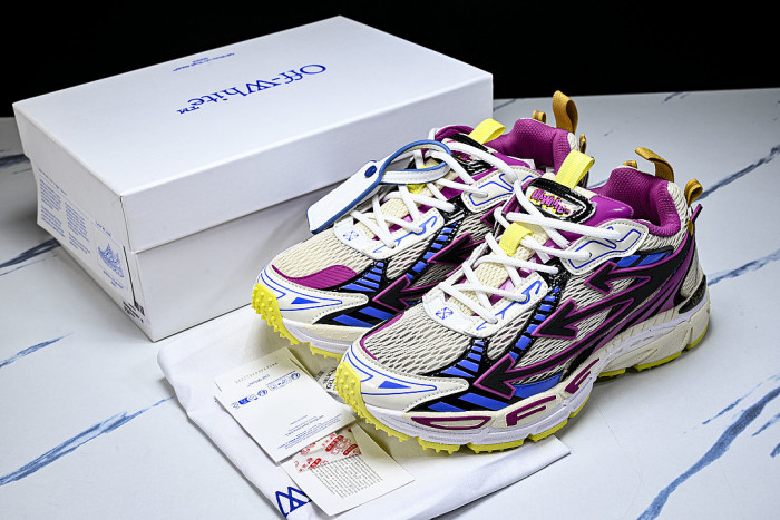 HIGH-TOP THICK-SOLED CASUAL SPORTS SHOES WHITE/PURPLE/BLUE/BLACK