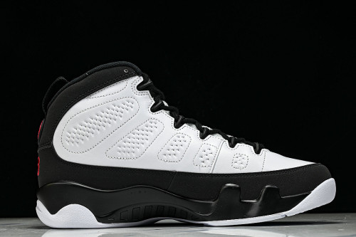 IX6179-100 JORDAN 9 RETRO WHITE/TRUE RED/BLACK