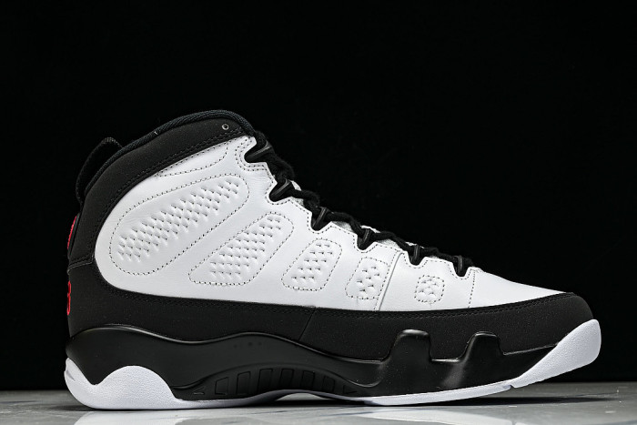 IX6179-100 JORDAN 9 RETRO WHITE/TRUE RED/BLACK