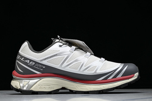 478644-28 XT-6 OUTDOOR TRAIL RUNNING SHOES WHITE/GREY/BLACK/RED