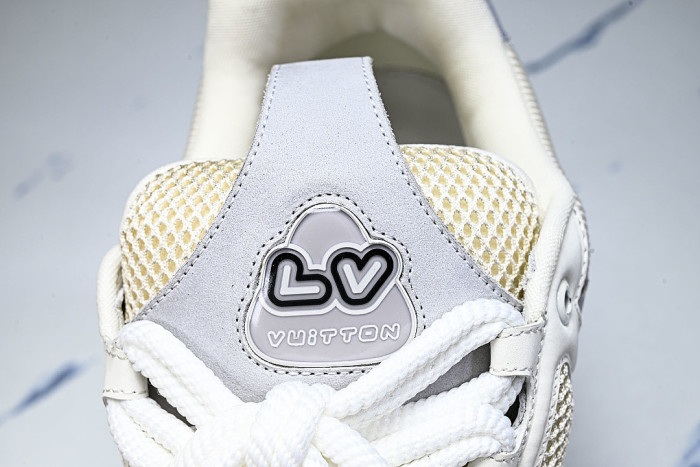 LEATHER CASUAL SPORTS SHOES WHITE/BEIGE/GREY