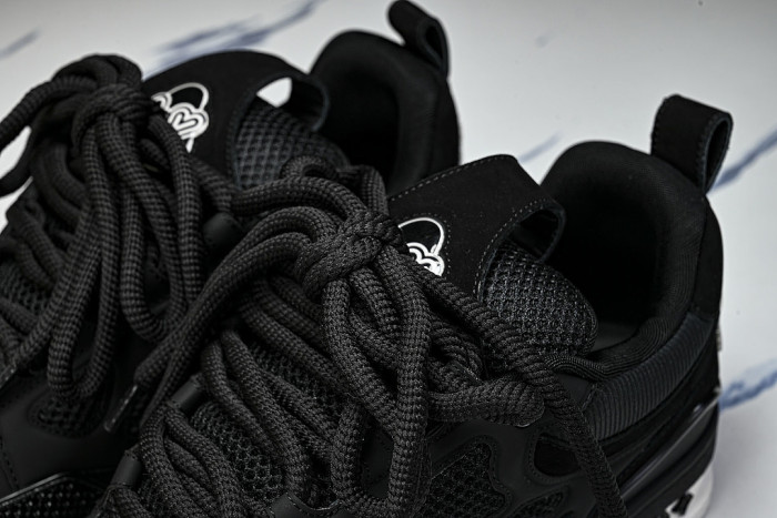 LEATHER CASUAL SPORTS SHOES BLACK/BLACK/BLACK