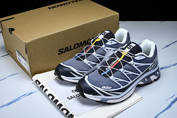412529-28 XT-6 OUTDOOR TRAIL RUNNING SHOES GREY/WHITE/BLACK