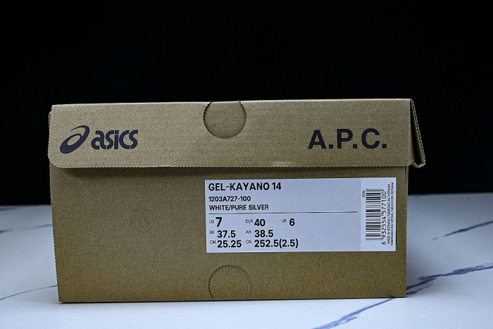 1203A727-100 GEL KAYANO 14 SPORTY AND CASUAL BREATHABLE RUNNING SHOES SILVER/WHITE