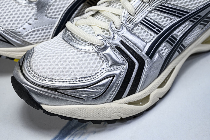 1203A961-100 GEL KAYANO 14 SPORTY AND CASUAL BREATHABLE RUNNING SHOES BEIGE/SILVER