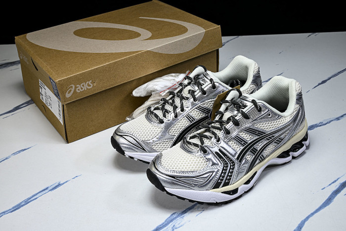 1203A566-100 GEL KAYANO 14 SPORTY AND CASUAL BREATHABLE RUNNING SHOES BEIGE/OFF WHITE