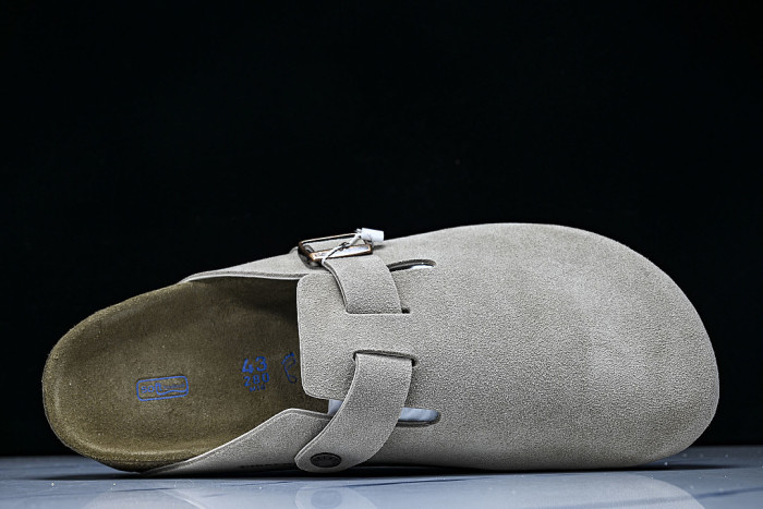 BOSTON SOFT FOOTBED HALF-SLIP-ON SANDALS GREY/GREY/GREY