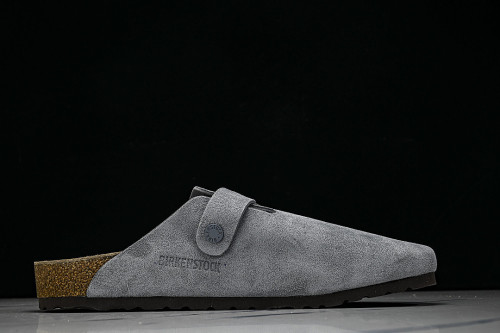 BOSTON SOFT FOOTBED HALF-SLIP-ON SANDALS GREY/GREY/GREY