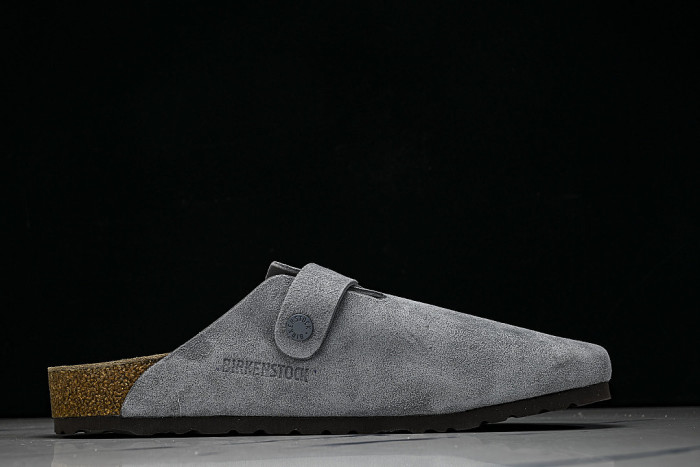 BOSTON SOFT FOOTBED HALF-SLIP-ON SANDALS GREY/GREY/GREY