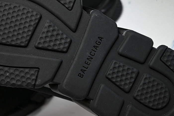 W05G0-1000 BALENCIAGA HIGH TOP MEN'S AND WOMEN'S CASUAL AND SIMPLE SPORTS SHOES BLACK/INKINESS