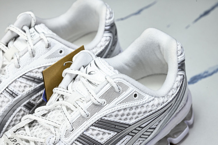 1203A727-100 GEL KAYANO 14 SPORTY AND CASUAL BREATHABLE RUNNING SHOES SILVER/WHITE