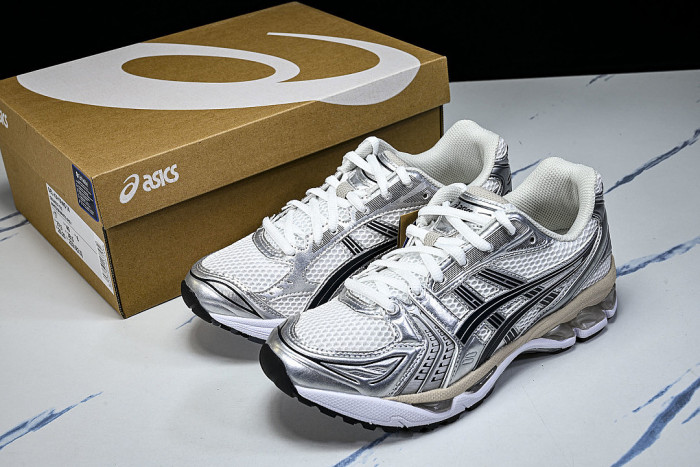 1203A537-110 GEL KAYANO 14 SPORTY AND CASUAL BREATHABLE RUNNING SHOES SILVER/ARGENT